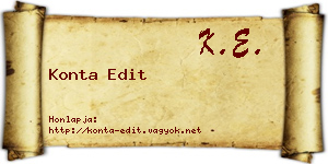 Konta Edit névjegykártya
